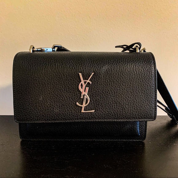 Saint Laurent YSL medium black leather bag - Picture 5 of 8